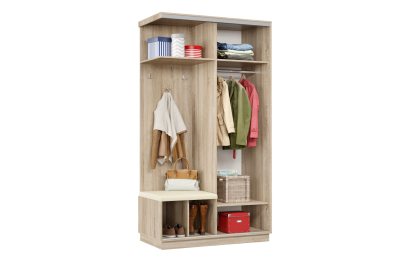 Прихожая Премьер 02 Лайт 11 Левая Мягкая