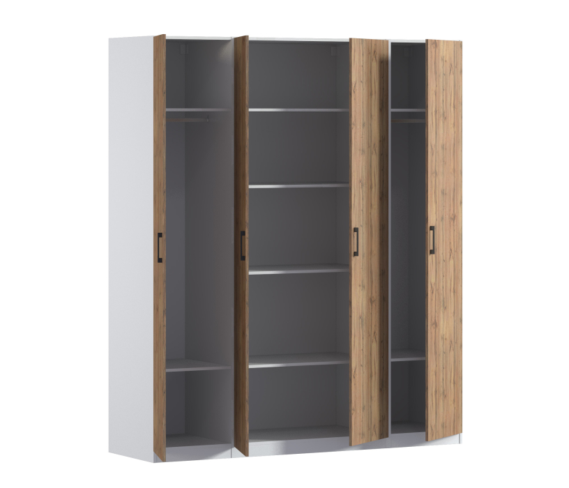 Для одежды, Шкаф четырехдверный Макс 2000 мм, вариант №3 (ЛДСП)