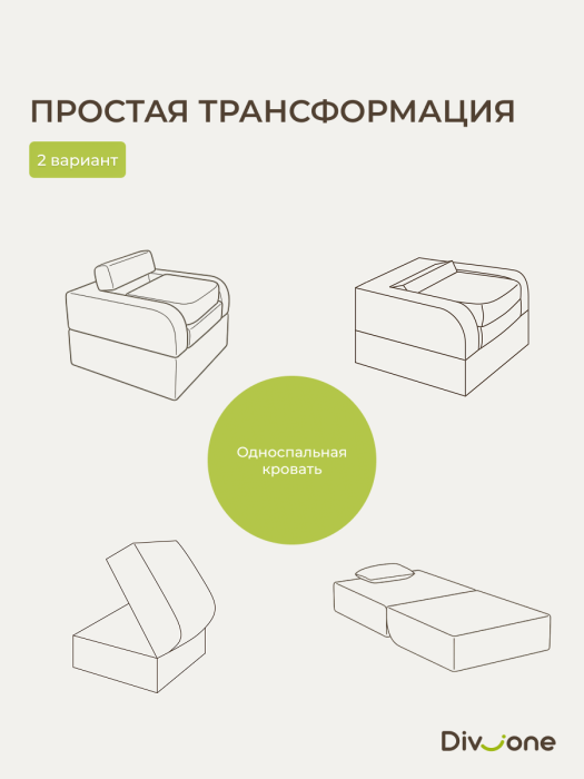 Детские диваны, Бескаркасный набор мебели Мико, диван и кресло 