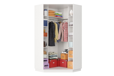 Угловой шкаф-купе Премьер 71 Белый