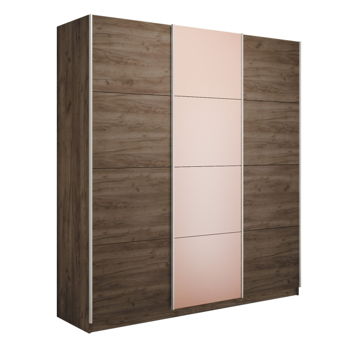 Шкафы-купе 3-х дверные, Шкаф-купе Эста 3-х дверный ДСП/Стекла пудра/Доводчик 270х66х240