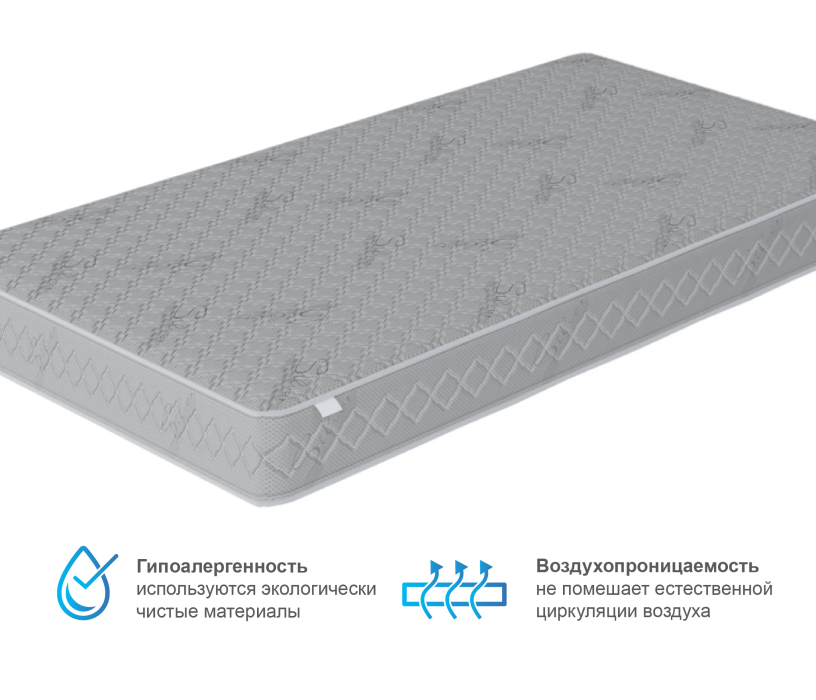 Кровати 90 см, Кровать Мамбо СБ-2372 с матрасом Боннет 90х200, дуб сонома/белый