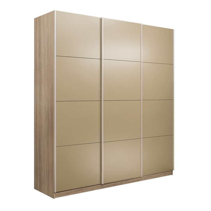 Шкафы-купе 3-х дверные, Шкаф-купе Прайм 3-х дверный Стекла фисташка/Доводчики 210х57х230
