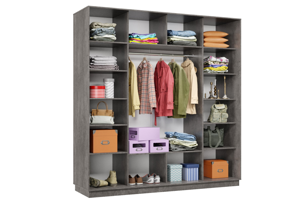 Шкафы-купе 3-х дверные, Шкаф-купе Премьер 36  (01РБ;01РБ;01РБ) фасады ромб белый/трёхдверный/Профиль чёрный муар