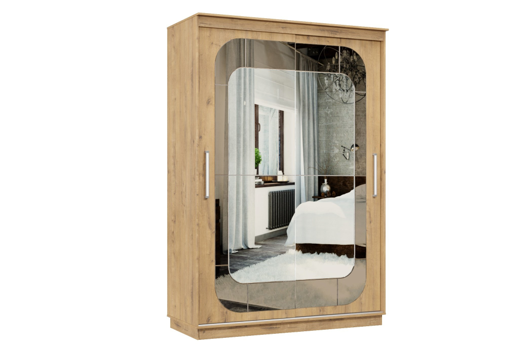 Шкафы-купе 2-х дверные, Шкаф-купе Премьер 10 двухдверный фасады Медиум, вставка бронза