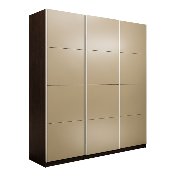 Шкафы-купе 3-х дверные, Шкаф-купе Эста 3-х дверный Стекла фисташка/Доводчик 240х66х240