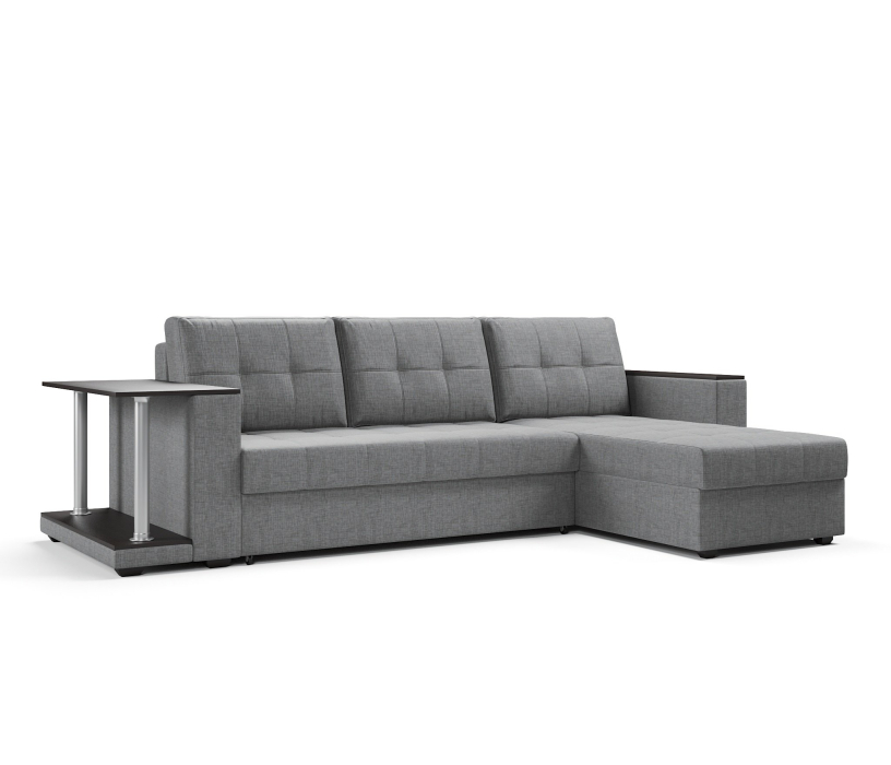 Диваны угловые в гостиную, Диван-кровать угловой со столом Атланта Классик 145 , рогожка