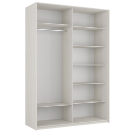 Шкаф-купе Прайм 2-х дверный ДСП/Стекло черное/Доводчики 120х57х230