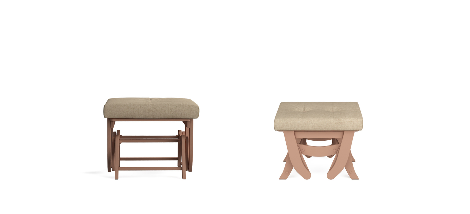 , Пуф-качалка Капрера Светлый орех — бежевый