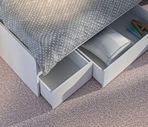 Кровать Терра СБ-3149 белая с основанием и матрасом Боннет