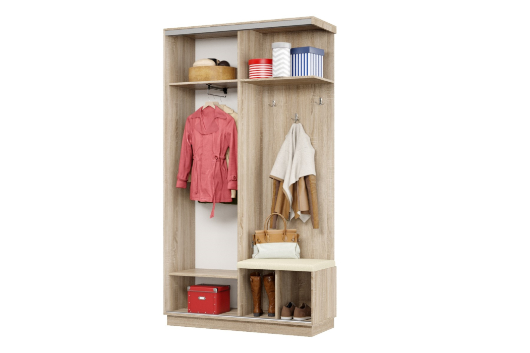 Прихожие, Прихожая Премьер 01 Лайт 11 Правая Мягкая