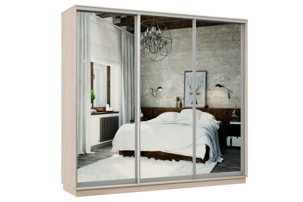 Шкафы-купе, Шкаф-купе Премьер 60 ясень шимо светлый