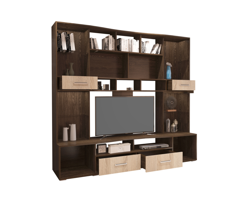 Стенки для гостиной, Гостиная Орхидея +ШКАФ+ПЕНАЛ (кантер / сонома)