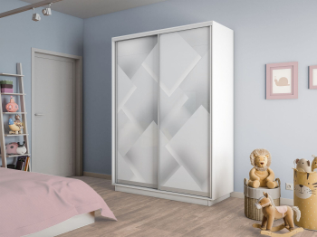 Шкаф-купе Экспресс 2-х дверный Фотопечать Квадрат Стекла 140х60х240