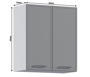 Мюнхен шкаф 2 дв 60х68 см