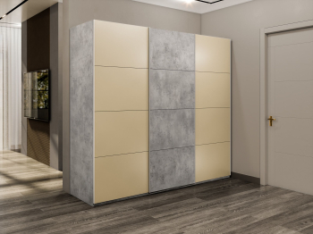 Шкаф-купе Эста 3-х дверный ДСП/Стекла фисташка/Доводчик 240х66х240