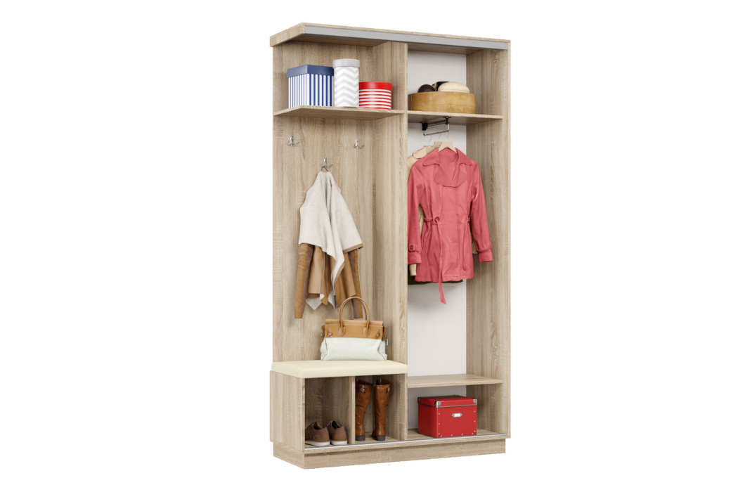 Прихожие, Прихожая Премьер 03 Лайт 08 Левая Мягкая