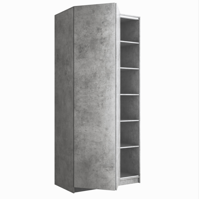 Шкафы распашные, Шкаф складной Е1 Локер ("Гармошка" с системой Push to Move/Левый)101х52,5х220 см, с полками