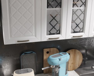 Кухня Агава 1,6 м Акация Белая/Моренга МДФ