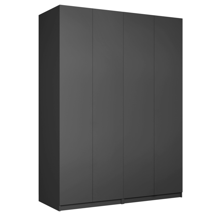 Шкафы распашные, Шкаф складной Е1 Локер ("Гармошка" с системой Push to Move/Левый) 162х52.5х220 см,с двумя комплектами полок и модулем