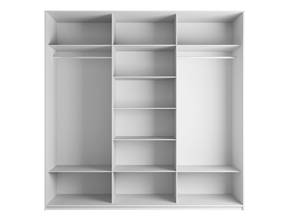 Шкафы-купе 3-х дверные, Шкаф Эста трио Стекло черное 2400 х 2700 х 660