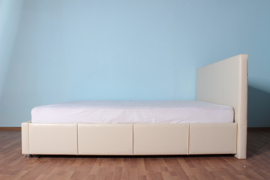 Кровать с мягким изголовьем Атриум, база, экокожа, 160*200