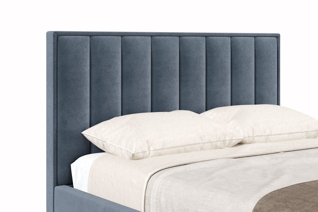 Мягкая кровать, Кровать Анкона 1400 с подъёмным механизмом, велюр