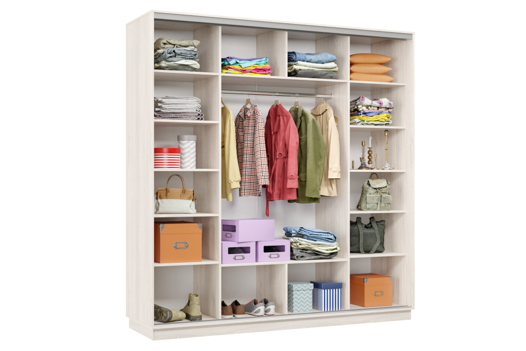 Шкафы-купе 3-х дверные, Шкаф-купе Премьер Лайт 36 (08;11;08) трехдверный