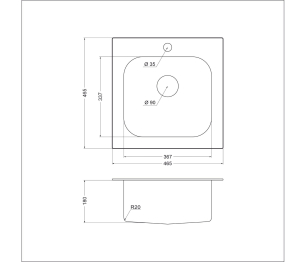 Врезная мойка Emar 130A