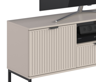 Тумба под ТВ с полкой для гостиной Турин Кашемир серый/МДФ Кашемир