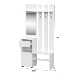 Вешалка с зеркалом Токио