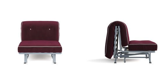 Кресло-кровать Вилли Сканди бордовый