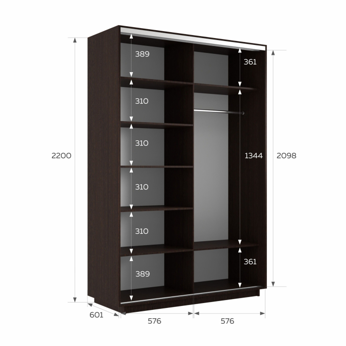Шкафы-купе 2-х дверные, Шкаф-купе Экспресс 2-х дверный Фотопечать Квадрат Стекла 120х60х220