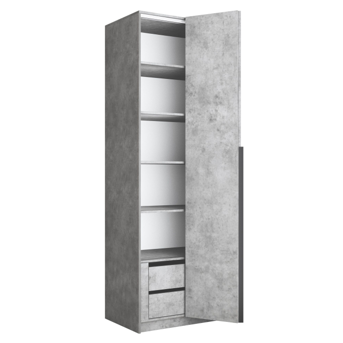 Спальня, Шкаф Локер 2-х дверный (Гармошка) доп. полки + модуль