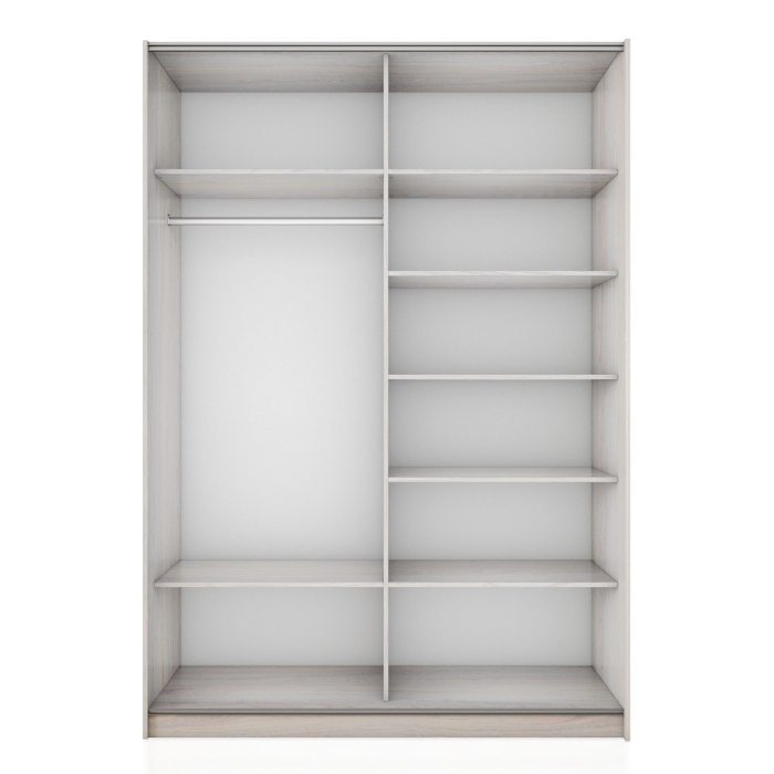 Шкафы-купе 2-х дверные, Шкаф-купе Прайм 2-х дверный ДСП/Зеркало/Доводчики 140х57х230