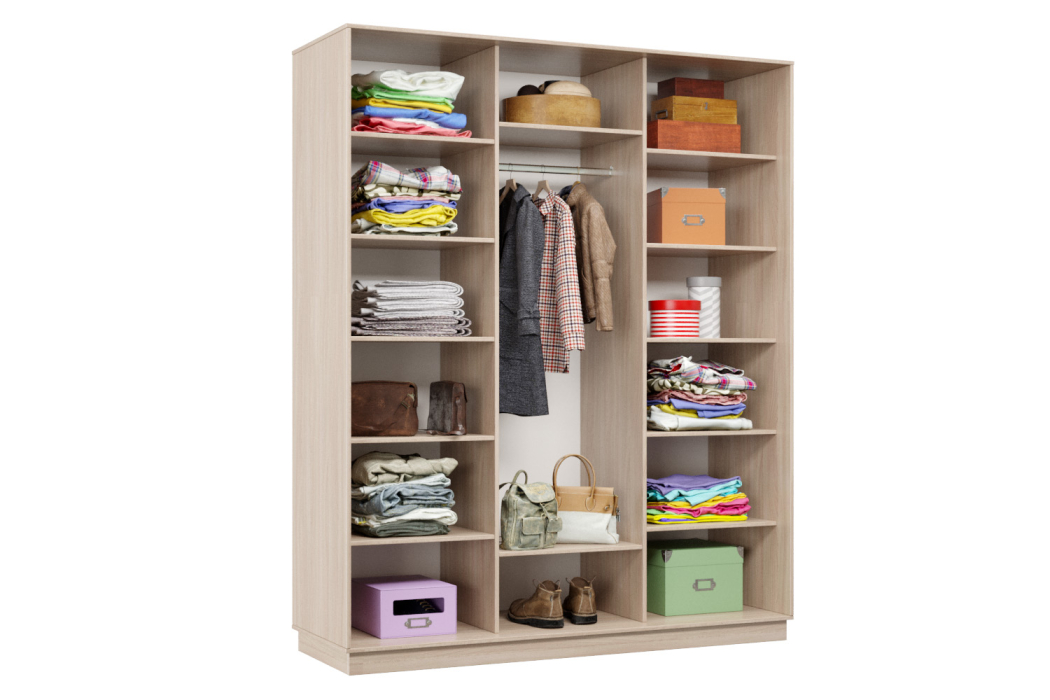 Шкафы-купе 3-х дверные, Шкаф-купе Премьер Лайт 32 (02;01;02) трехдверный