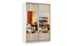 Шкафы-купе, Шкаф-купе Премьер Лайт 01 Мини (05;05) двухдверный