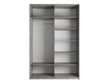 Шкаф Эста дуо Стекло черное/зеркало 2400 х 1800 х 660