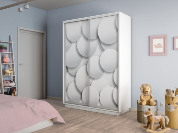 Шкаф-купе Экспресс 2-х дверный Фотопечать Шары Стекла 120х60х220