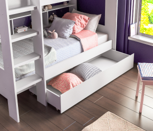 Кровать Терра СБ-2965 с основанием и матрасом Эко 90х200, белый