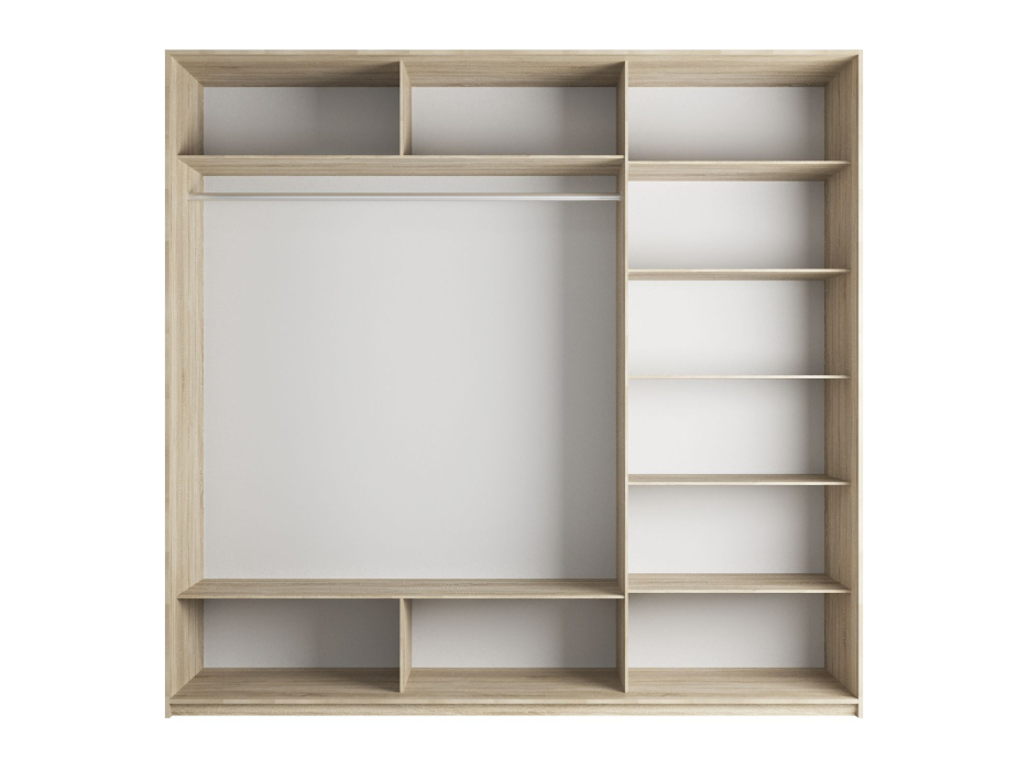 Шкафы-купе 3-х дверные, Шкаф-купе Прайм 3-х дверный Стекла белые/ДСП/Доводчики 180х57х230