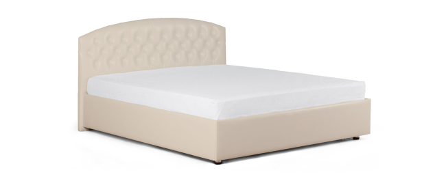 Кровать с мягким изголовьем Пальмира, база, экокожа, 140*200