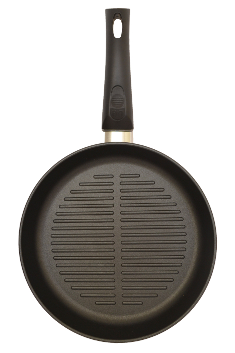 Посуда, Сковорода-гриль а/пр литая 24см, съем/руч, низкая  4,6см, НЕВАМЕТ 4424 