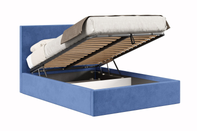 Кровать Парма 1200 с подъёмным механизмом, велюр