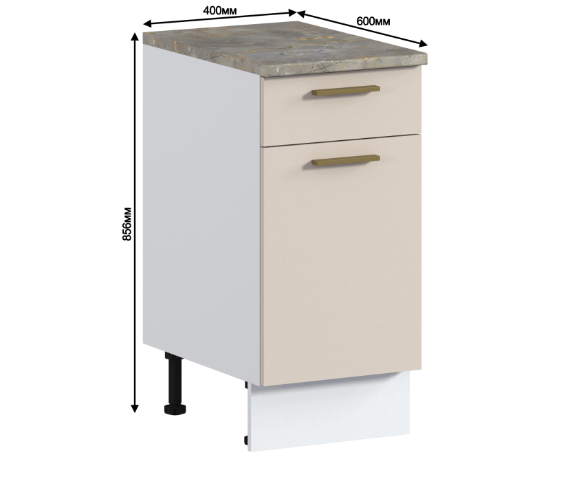 Соренто, Соренто стол 1 ящ, 1 дв, 40х86 см