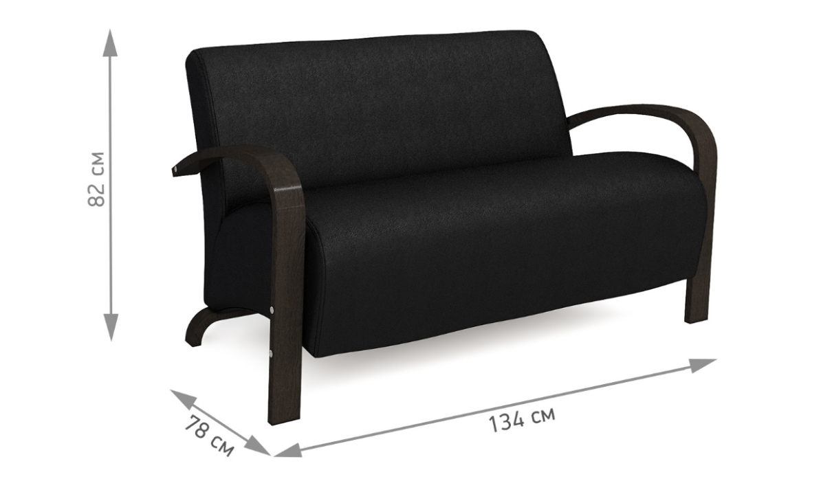 Маленькие диваны, Диван Риччи Венге — черный