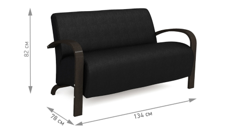 Диван Риччи Венге — черный