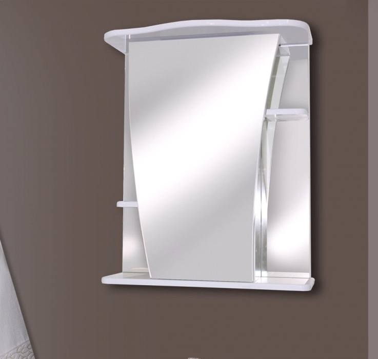 Шкафы с зеркалом, Шкаф зеркальный Белла 55 ПВХ (Примула)