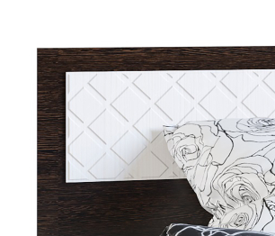 ЛДСП Кровать НИКОЛЬ 1,6 Венге-Лиственница светлая