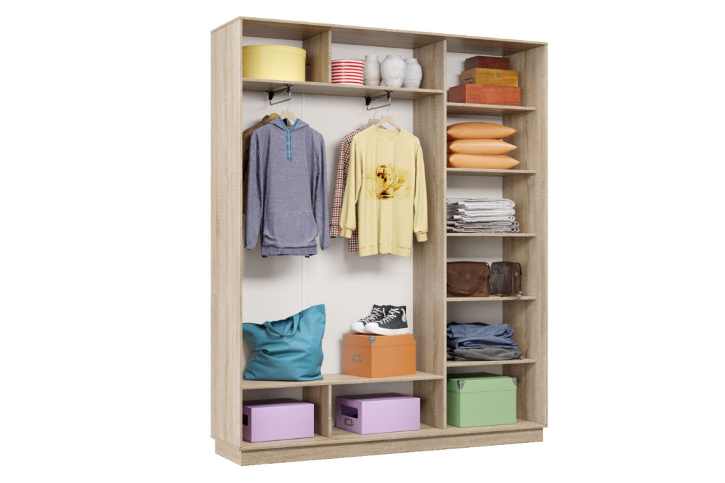 Шкафы-купе 3-х дверные, Шкаф-купе Премьер 21 (01ЗГ;01ЗГ;01ЗГ) фасады зеркало графит/трёхдверный/Профиль чёрный муар